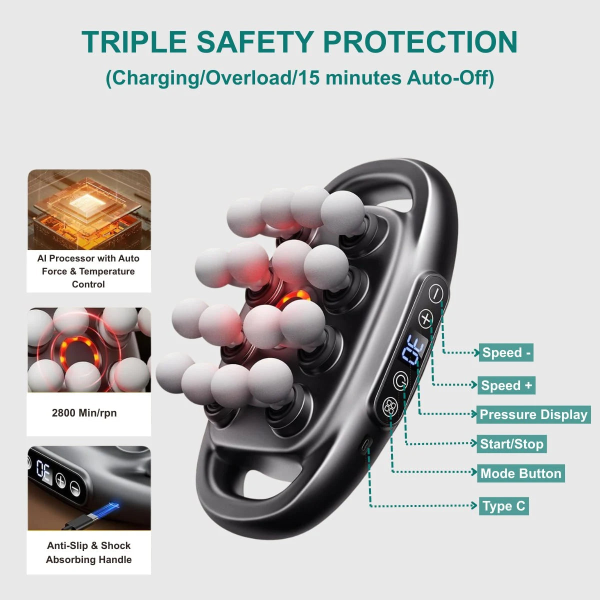 ZaviRoo™ 16-Head Deep Tissue Massager