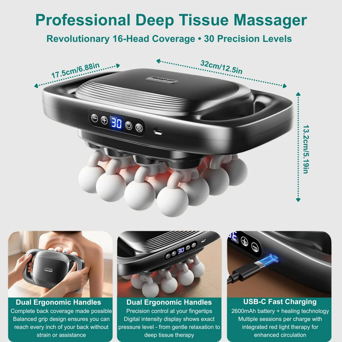 ZaviRoo™ 16-Head Deep Tissue Massager