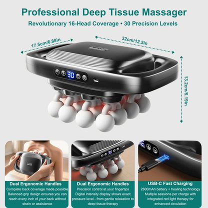 ZaviRoo™ 16-Head Deep Tissue Massager